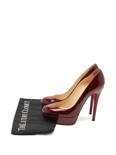Pre-owned Christian Louboutin Platform High-heel Pumps In Red