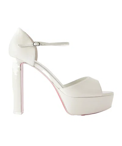 Christian Louboutin Platform Sandals In White
