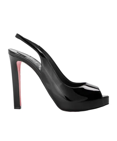 Christian Louboutin Platform Slingback Pumps In Multi