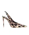 Christian Louboutin 'wild' Animal Print Cap Toe Pump In Nude