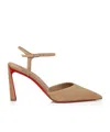 Christian Louboutin Pointed High-heeled Sandals In Brown