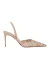 Christian Louboutin Pointed High-heeled Sandals In Brown
