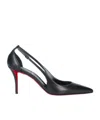 Christian Louboutin Apostrophatoric 80 Black Leather Pumps In Black