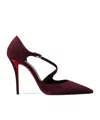 Christian Louboutin Pointed High Heels In Burgundy