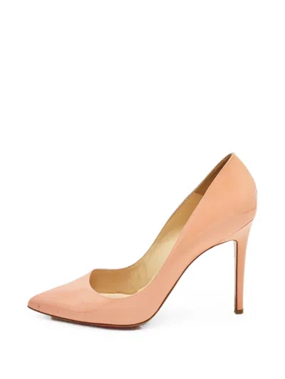 Pre-owned Christian Louboutin Pointed Leather Pumps In Pink