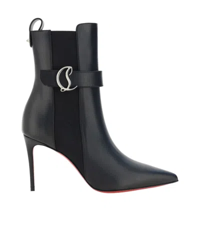 Christian Louboutin Pointed Toe Ankle Boots In Black