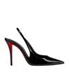 Christian Louboutin Miss Z Sling Patent Leather Slingback Pumps 100 In Black
