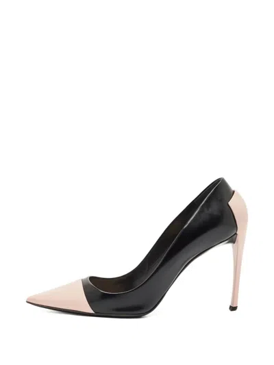 Pre-owned Christian Louboutin Pointed-toe Leather Pumps In Black