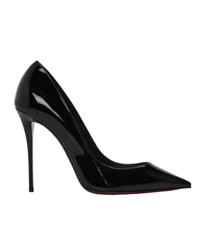Christian Louboutin Pointed Toe Patent Leather Stiletto Pumps In Black