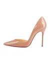 Christian Louboutin Pointed Toe Pumps In Nude