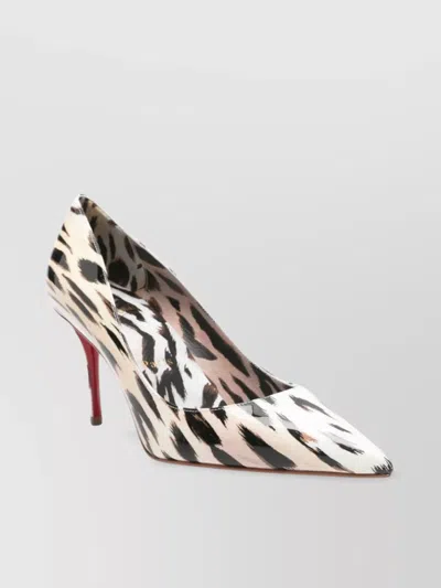 Christian Louboutin Pointed Toe Stiletto Heel Animal Print In Pink