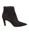 Christian Louboutin Pointed Toe Zip-up Boots In Black