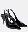 CHRISTIAN LOUBOUTIN POSTICHA 80 LEATHER AND PVC SLINGBACK PUMPS