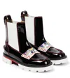 Christian Louboutin Poupetoboot Patent Leather Boots In Black
