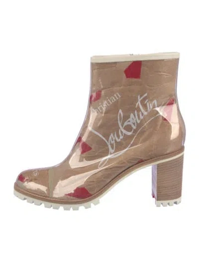 Pre-owned Christian Louboutin Printed Boots In Multi