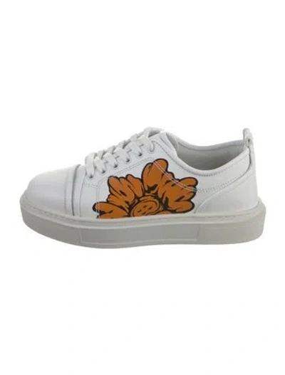Pre-owned Christian Louboutin Printed Sneakers In White