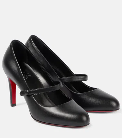Christian Louboutin Pumppie 85 Nappa Leather Pumps In Black