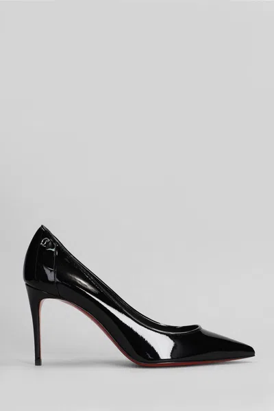 Christian Louboutin 85mm Sporty Kate Patent Leather Pumps In Black