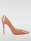Christian Louboutin Sporty Pointed Toe Patent Pumps In ヌード
