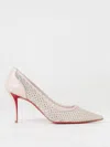 Christian Louboutin Apostropha Mesh Strass Pumps 80 In Nude