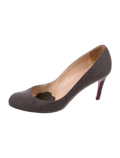 Pre-owned Christian Louboutin Pumps In Gray
