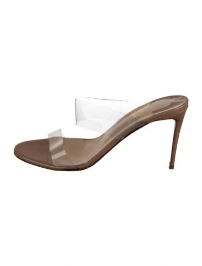 Pre-owned Christian Louboutin Pvc Slides