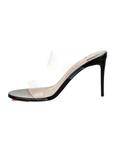 Pre-owned Christian Louboutin Pvc Slides In Transparent
