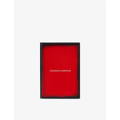 Christian Louboutin Py Leather Passport Holder In Red