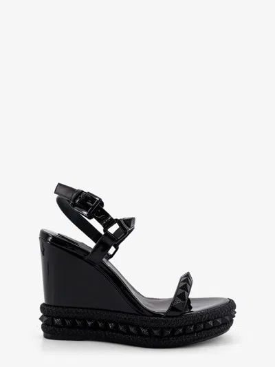 Christian Louboutin Pyra Clou Leather Sandals In Black