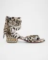Christian Louboutin Pyra Du Desert Leopard Red Sole Sandals In Animal