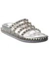 Christian Louboutin Pyra Hallulila Leather Sandal In Silver