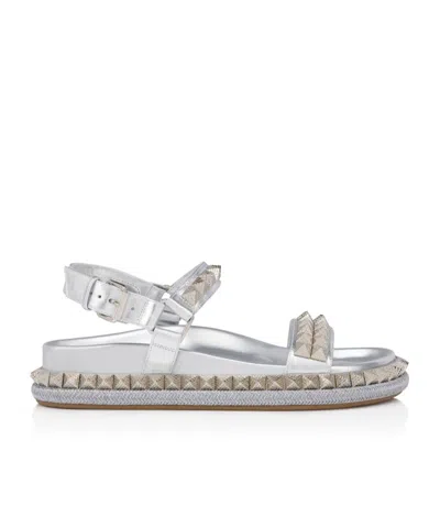 CHRISTIAN LOUBOUTIN CHRISTIAN LOUBOUTIN STUD DETAILED METALLIC SANDALS