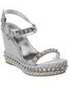 CHRISTIAN LOUBOUTIN CHRISTIAN LOUBOUTIN PYRACLOU 110 GLITTER LEATHER WEDGE SANDAL