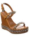Christian Louboutin Studded Braided Wedge Sandals Embellishments