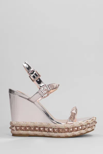 Christian Louboutin Pyraclou 110 Sandals In Rose-pink Leather