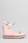 Christian Louboutin Pyraclou 110 Wedges In Rose-pink Patent Leather In Pink