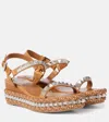 Christian Louboutin Pyraclou 60 Spiked Espadrille Sandals In Brown