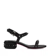 Christian Louboutin Pyrasand 30 Leather Sandals In Black