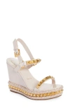 Christian Louboutin Pyraclou Wedge Sandal In F608 Lechelin Leche