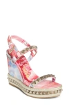 Christian Louboutin Pyraclou Wedge Sandal In Multi