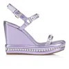 Christian Louboutin Sparkling Wedge Sandals 110mm