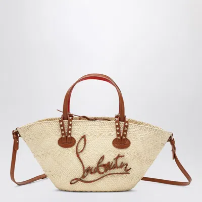 Christian Louboutin Raffia And Calf Leather Tote Bag Cabata Small Women In White