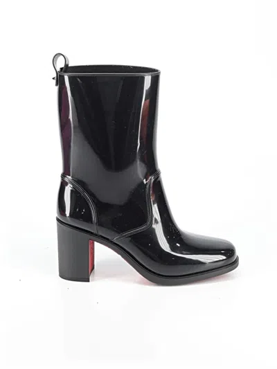 Pre-owned Christian Louboutin Rain Boots In Black