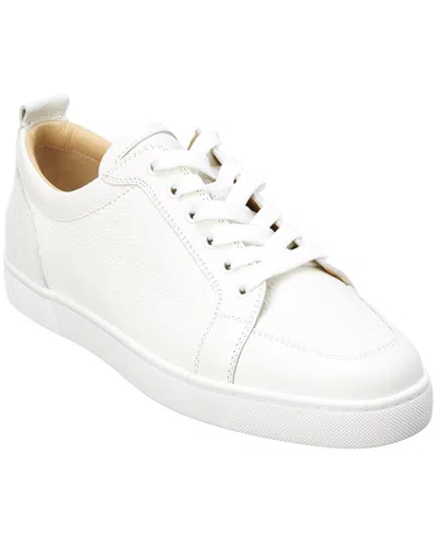 Christian Louboutin Rantulow Full-grain Leather Sneakers In White