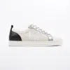 CHRISTIAN LOUBOUTIN RANTULOW LOW-TOP / / SILVER LEATHER