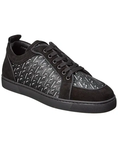 Christian Louboutin Rantulow Orlato Coated Canvas & Suede Sneaker In Black