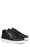 Christian Louboutin Men's Rantulow Orlato Croc-effect Low-top Sneakers In Black