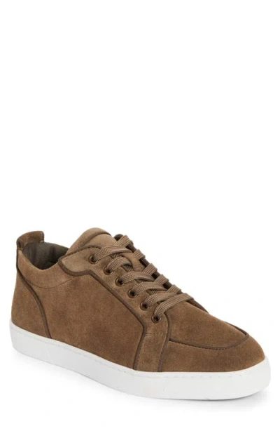 Christian Louboutin Louis Junior Suede Sneakers In Silex
