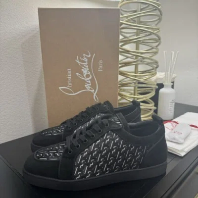 Pre-owned Christian Louboutin Rantulow Orlato Sneaker Black/white 44