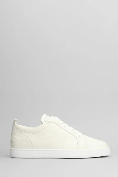 Christian Louboutin Rantulow Full-grain Leather Sneakers In White